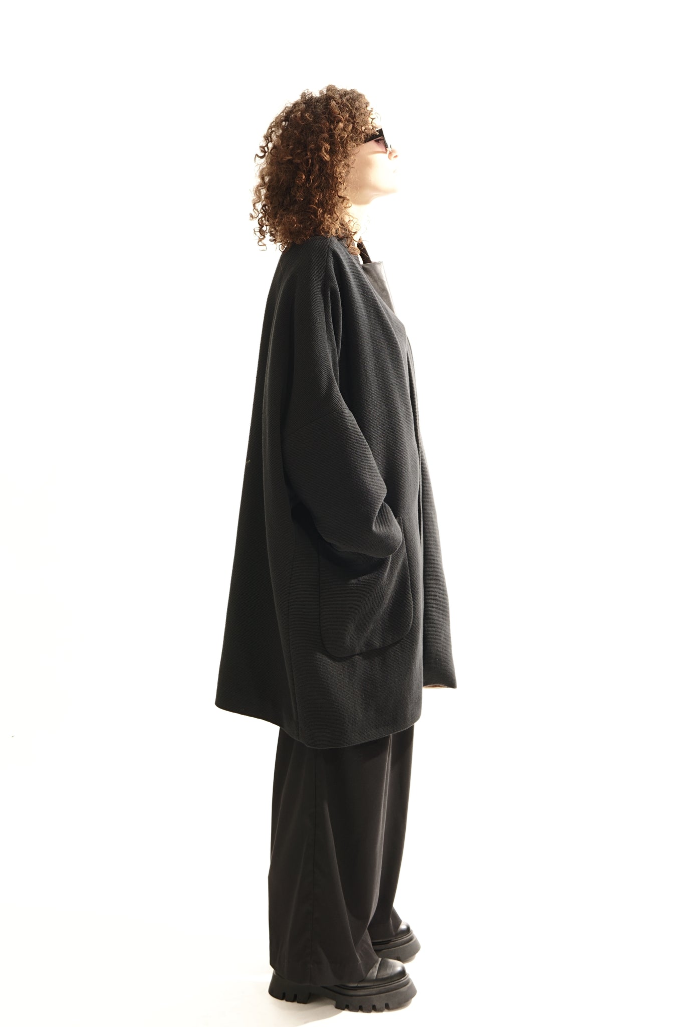 T85  Oversized Big Collar Soft Coat
