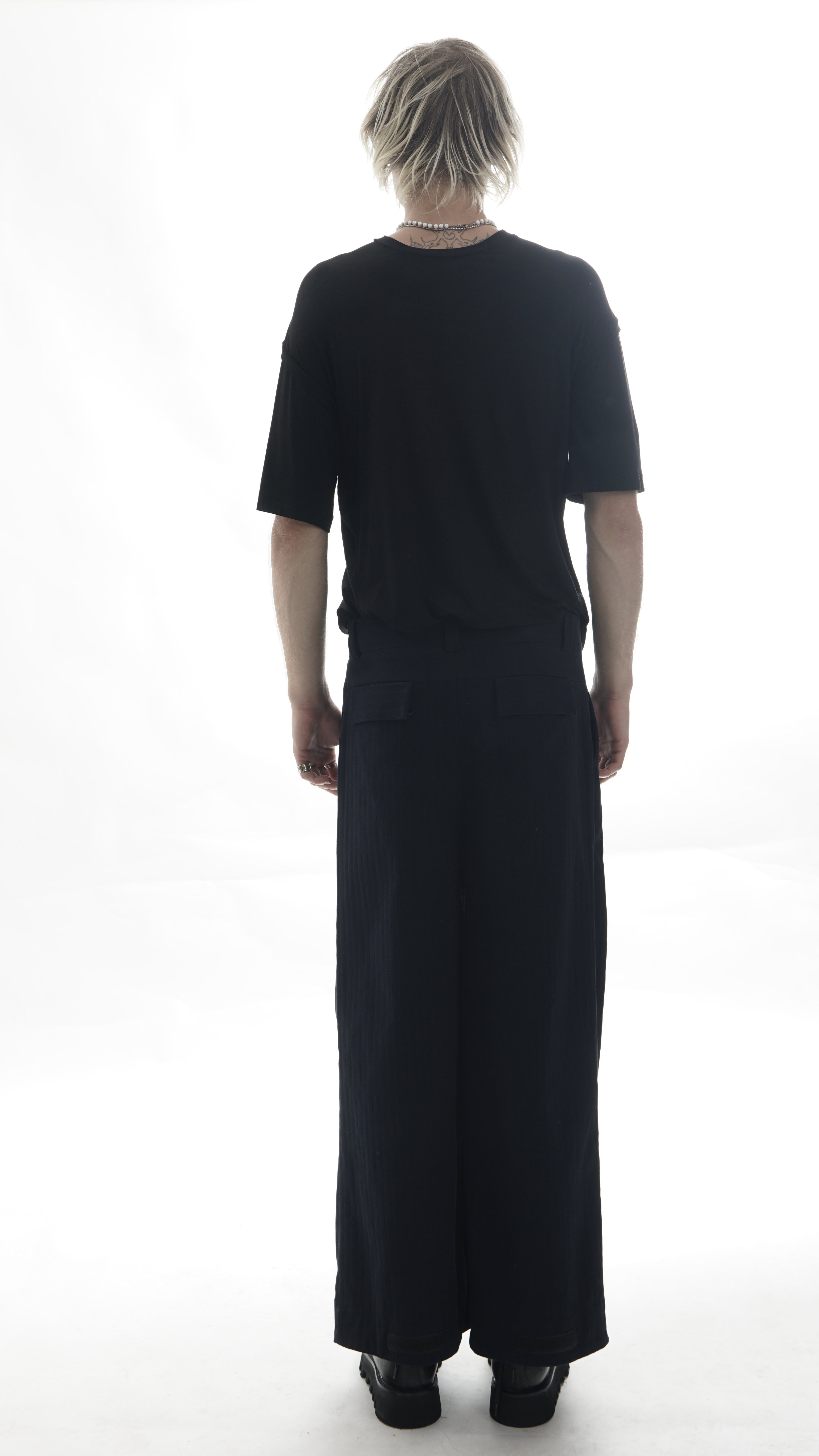 P152C Wide Leg Pant Cord Velcro Detail