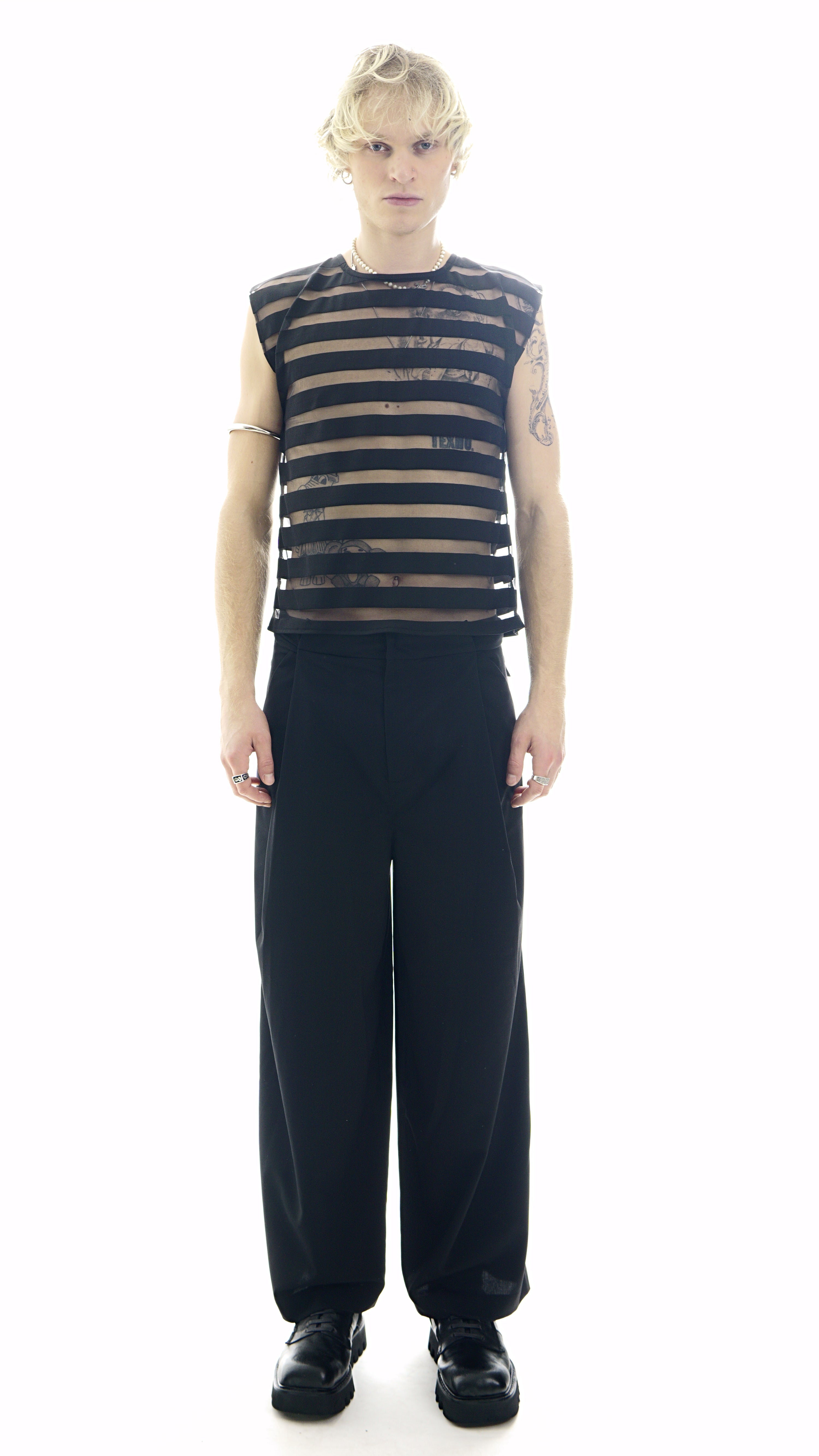 P152B Pants pleated waistband