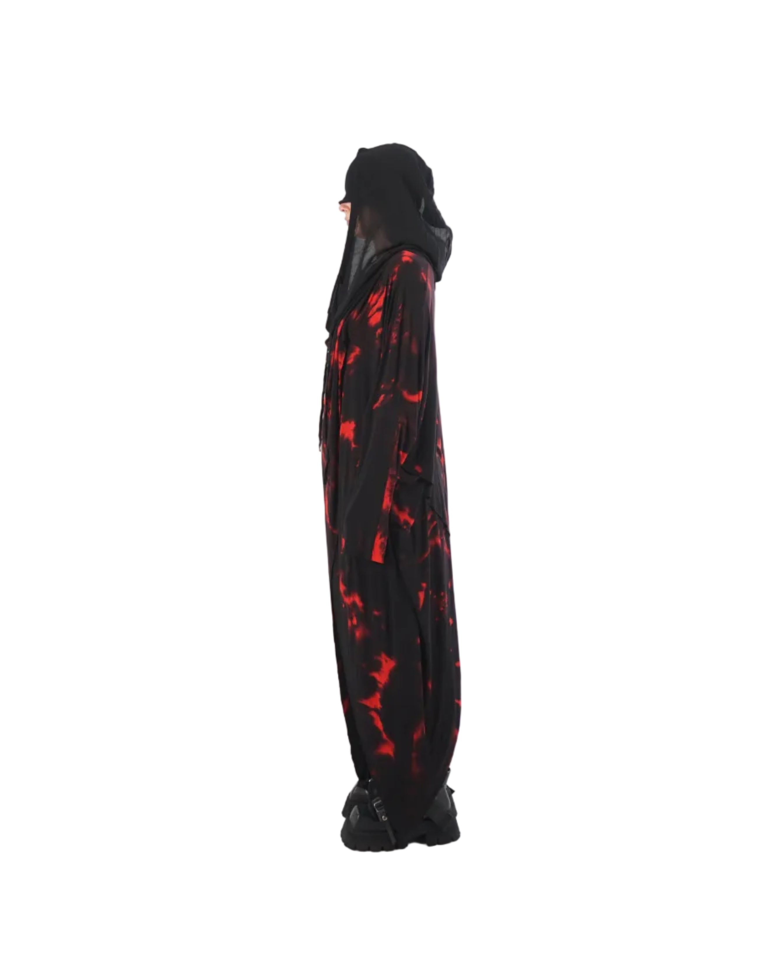 Mark Baigent – Mononoke Draped Dress – Black / Red