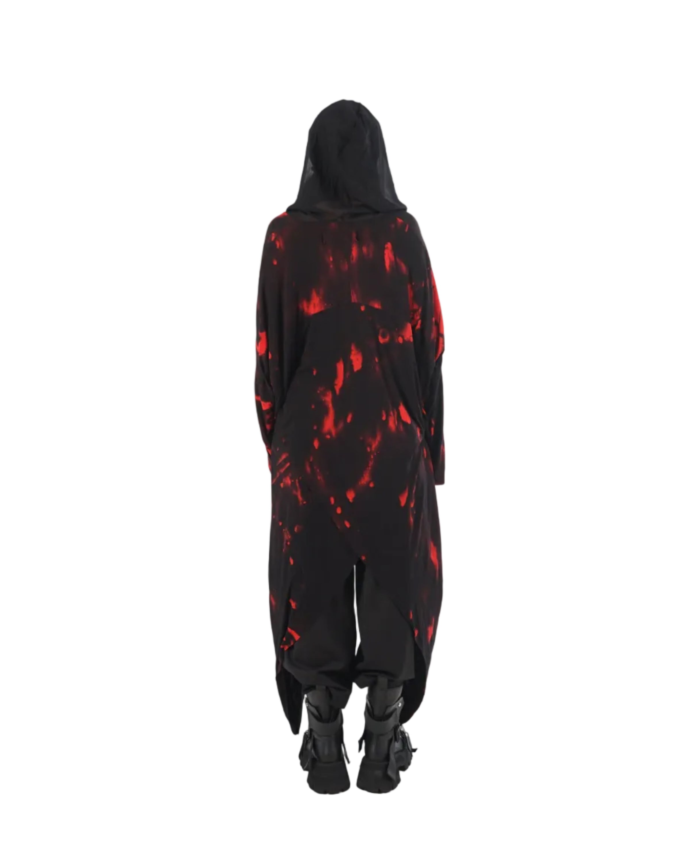 Mark Baigent – Mononoke Draped Dress – Black / Red