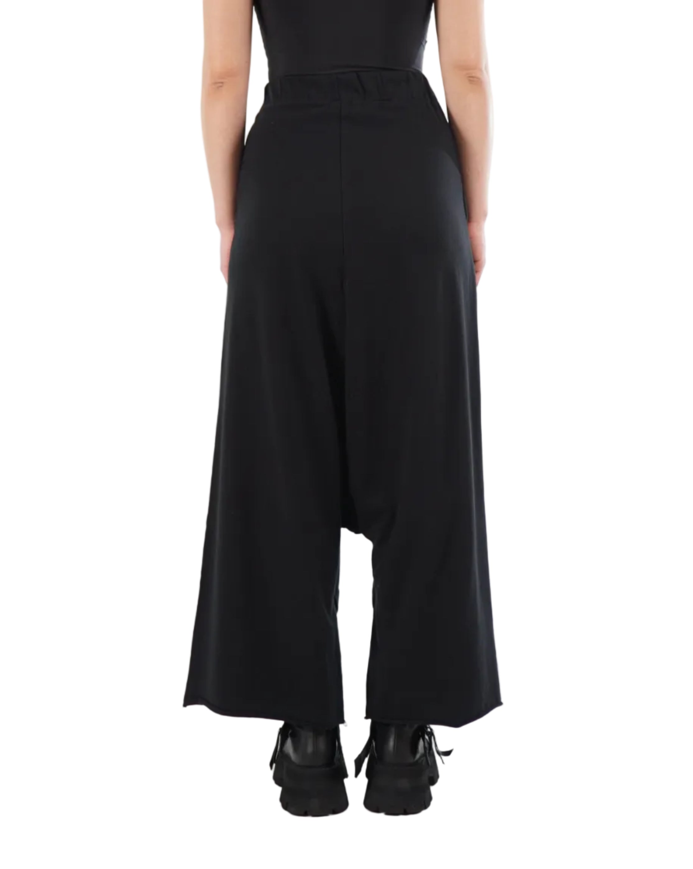 Studio B3 – NANDO Sweat Jersey Wide Leg Pants – Black