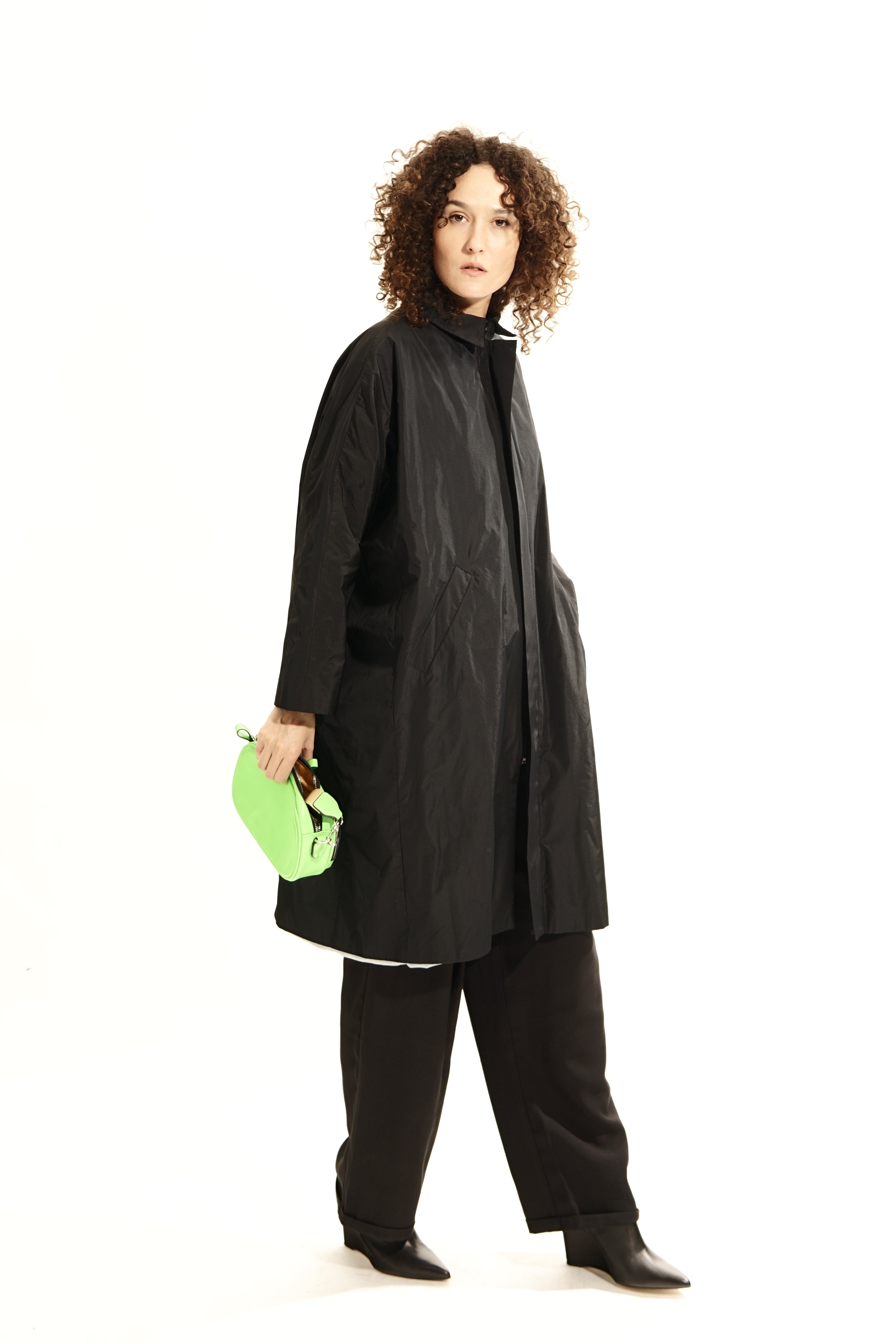 TG99 Collar Oversized Zip Coat