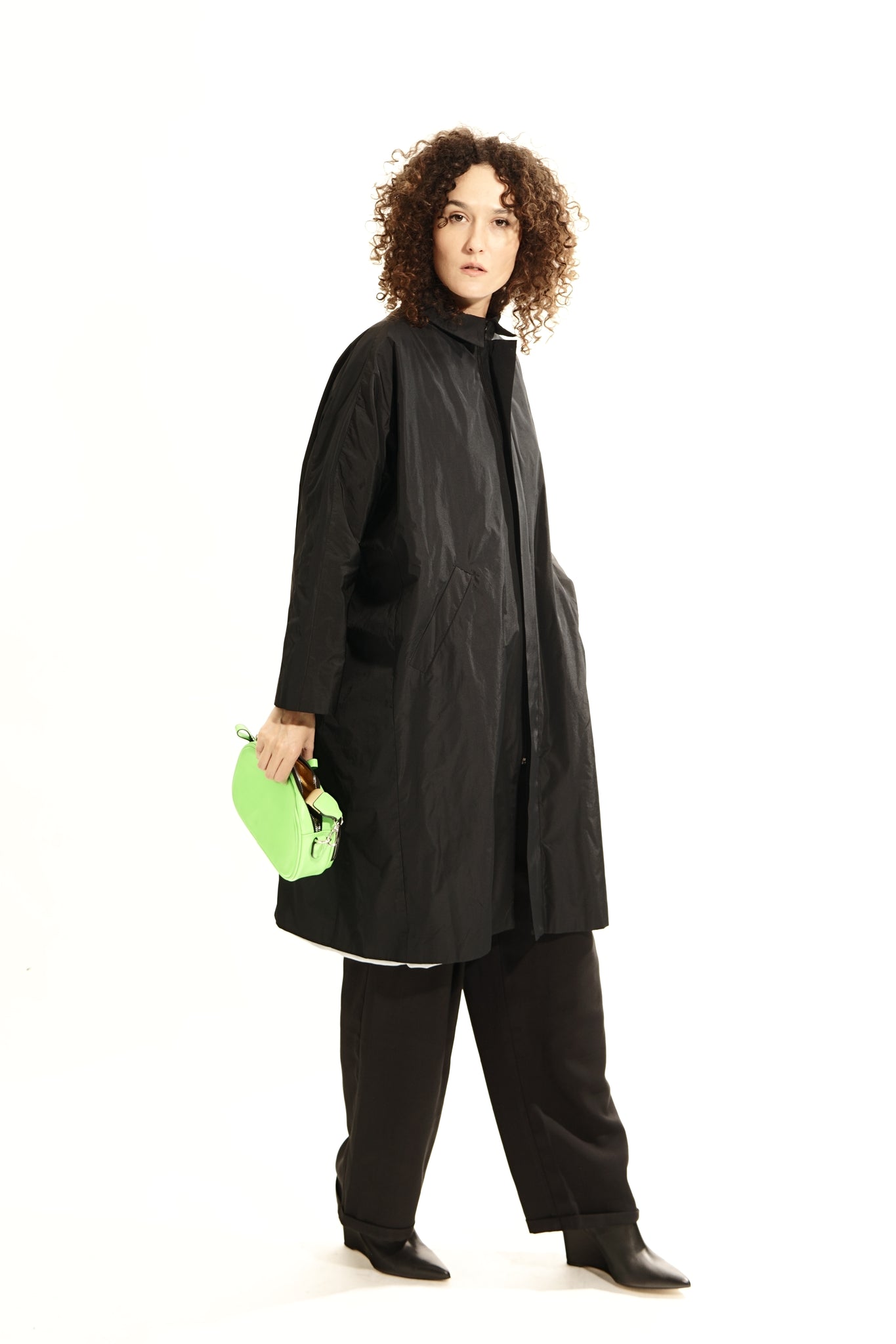 TG99 Collar Oversized Zip Coat