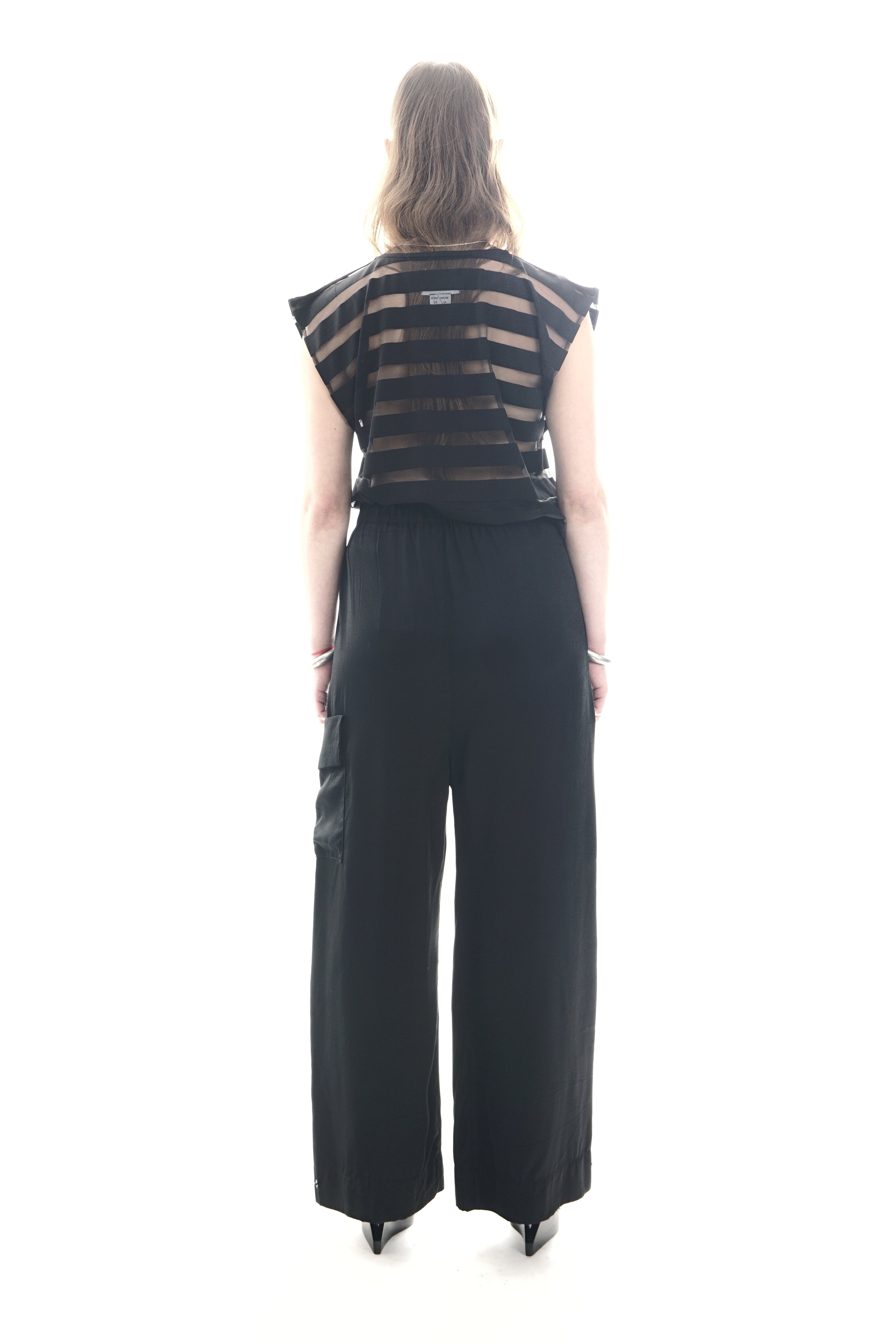 P163U - Satin Low Crotch Wrap Pants