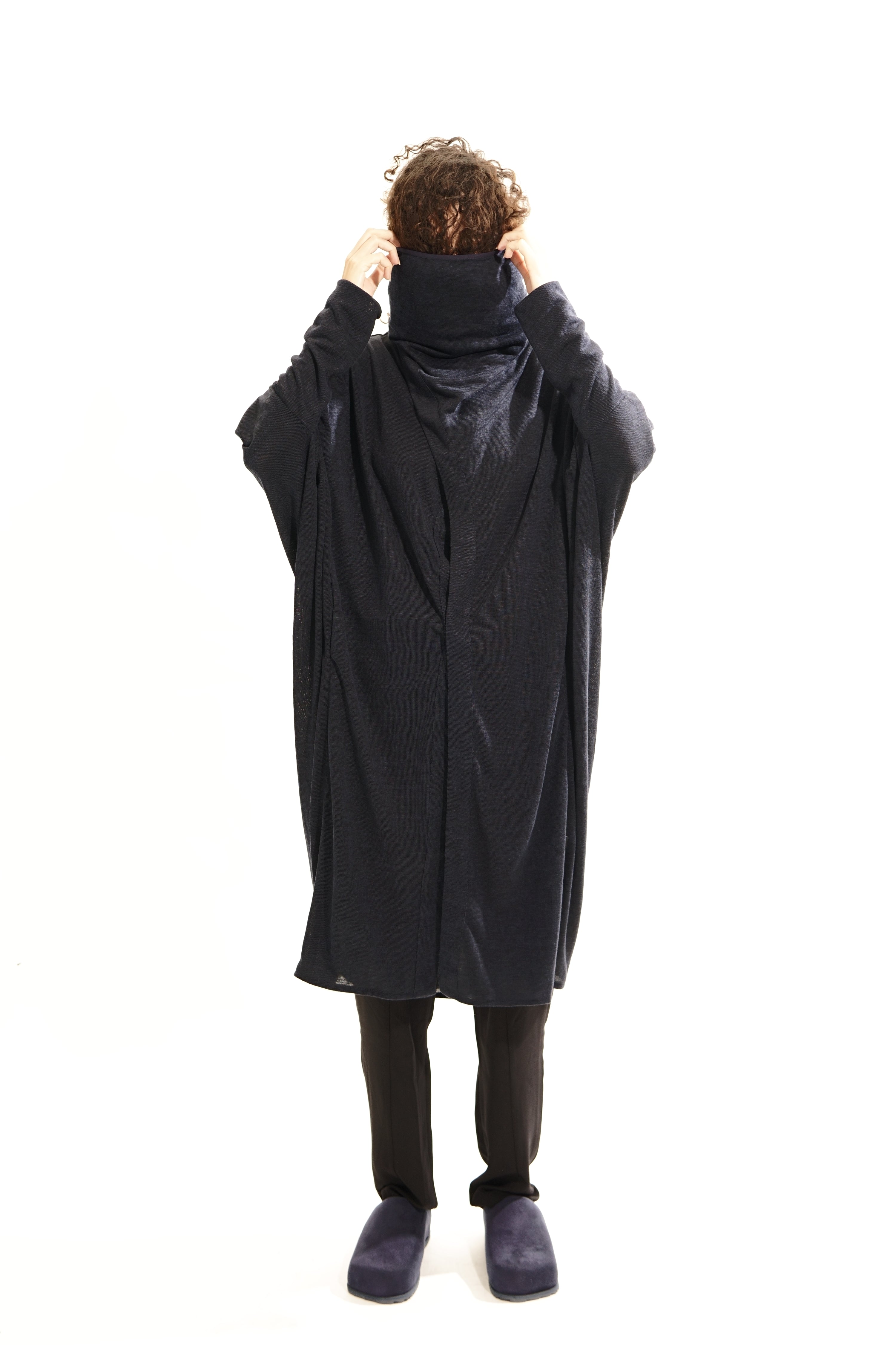 TR134 Long Wrap Collar Cardigan