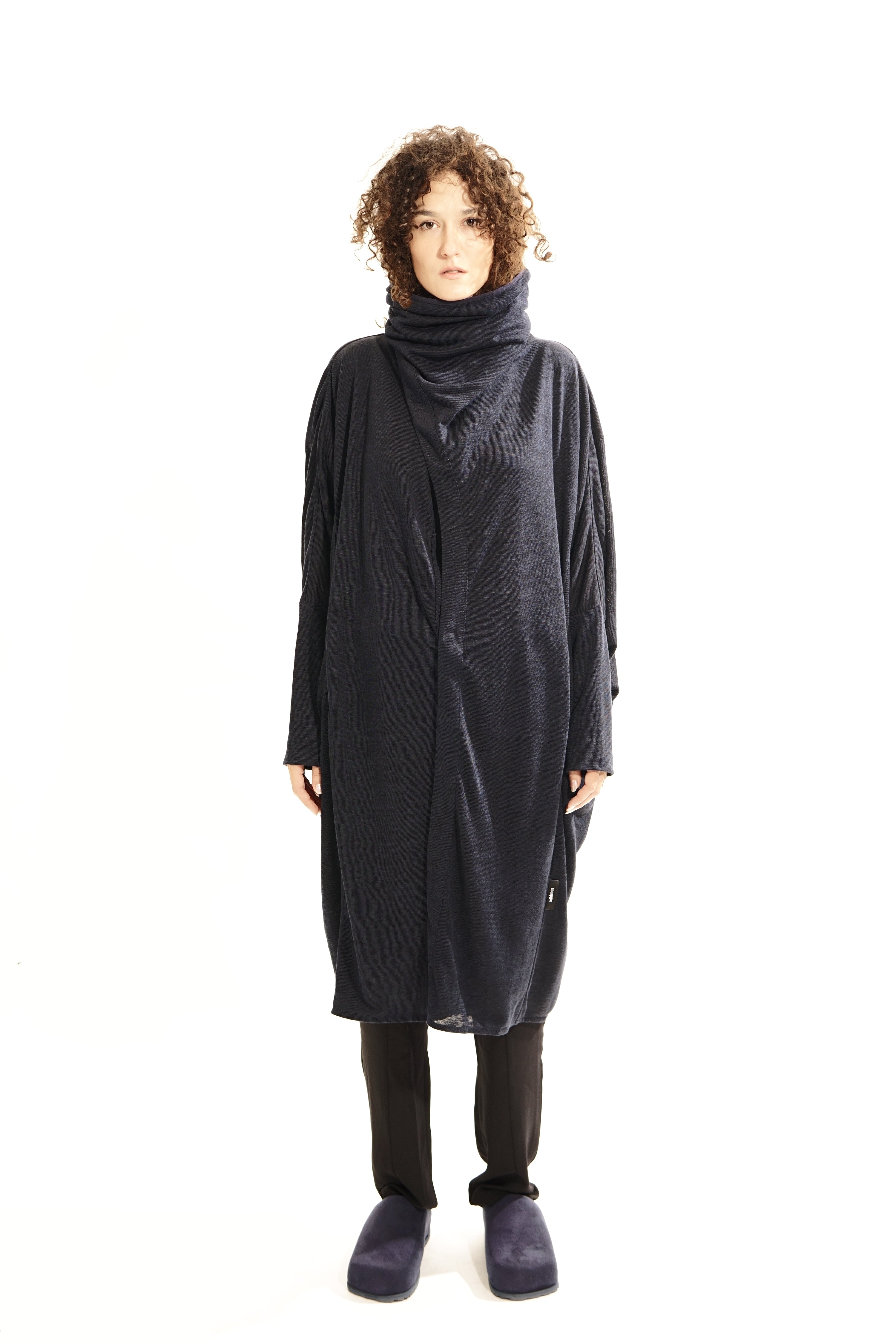 TR134 Long Wrap Collar Cardigan