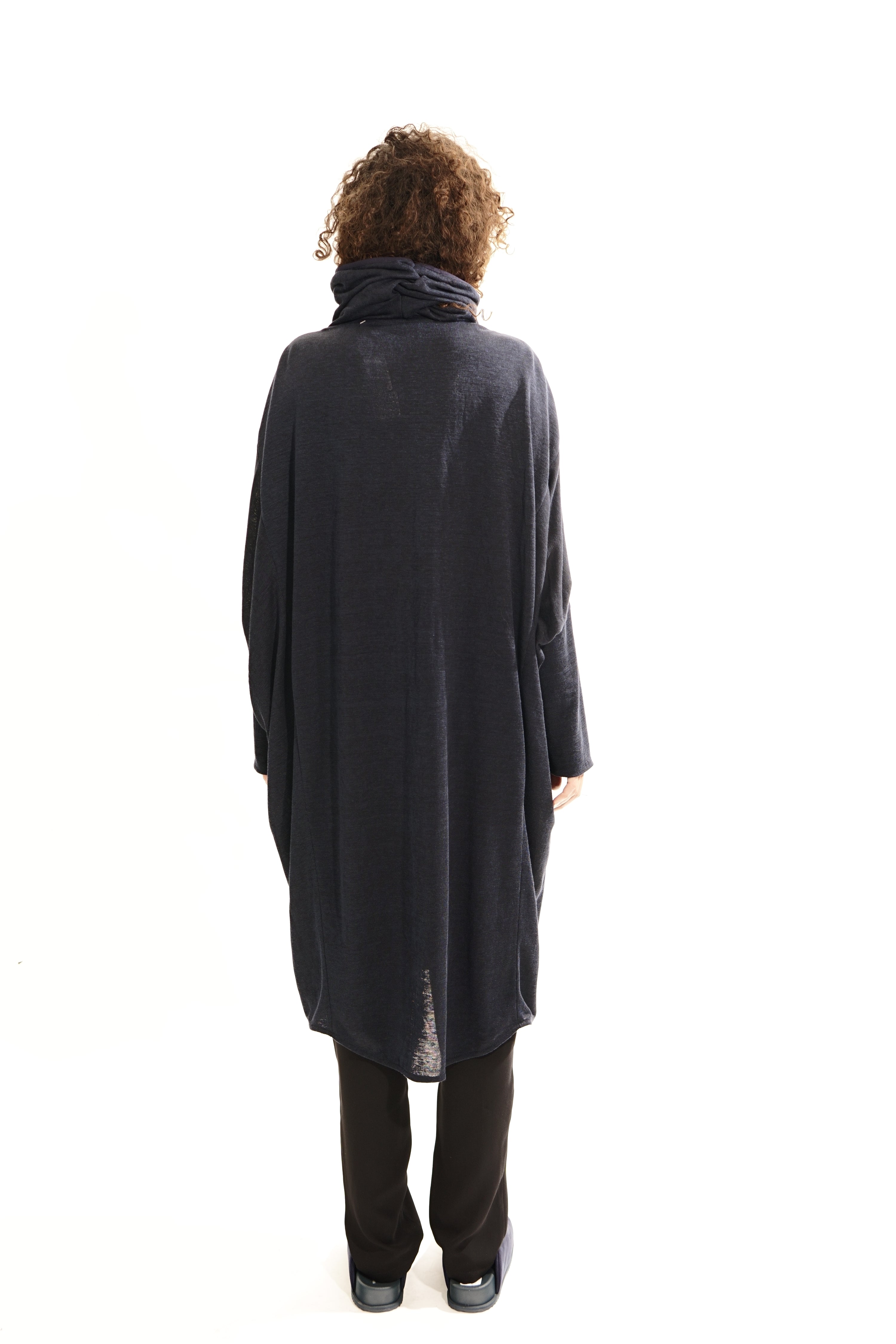 TR134 Long Wrap Collar Cardigan