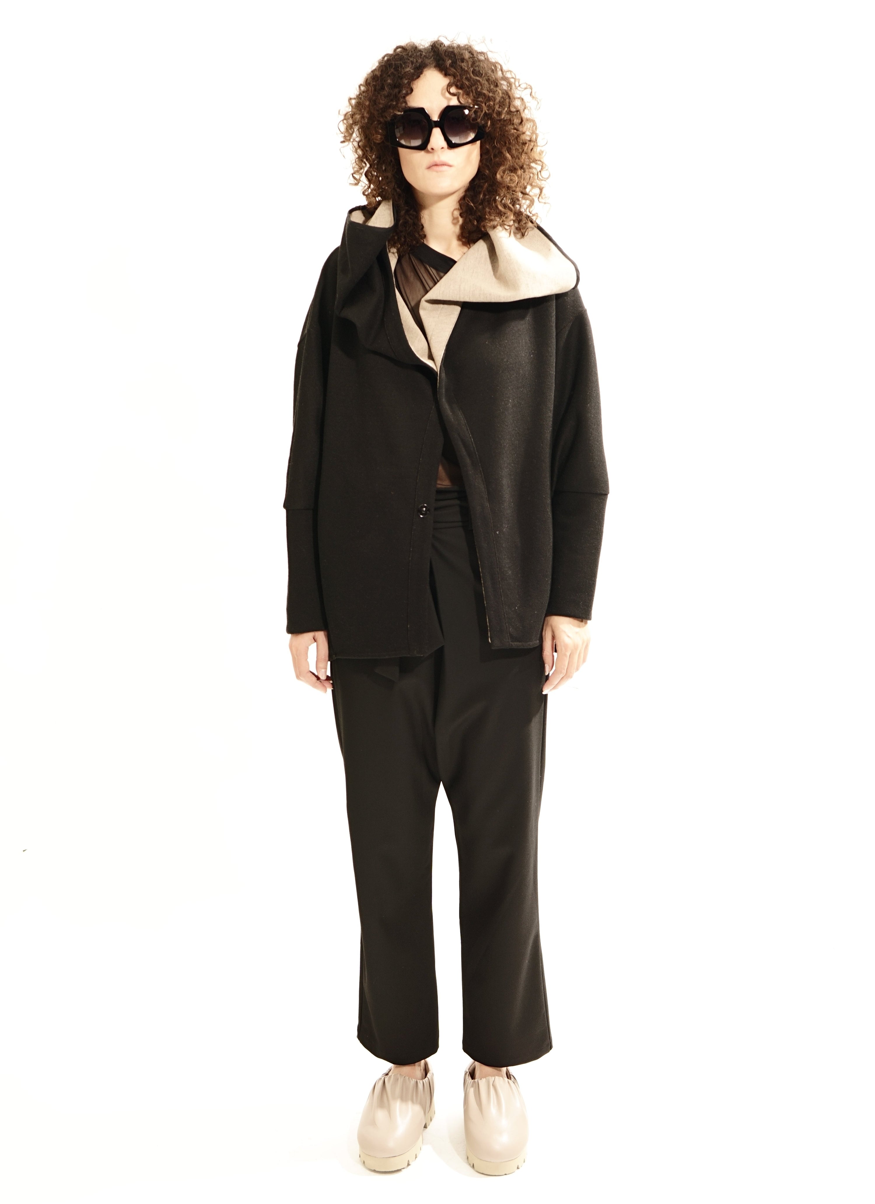 TR134A Wrap Collar Cardigan Short