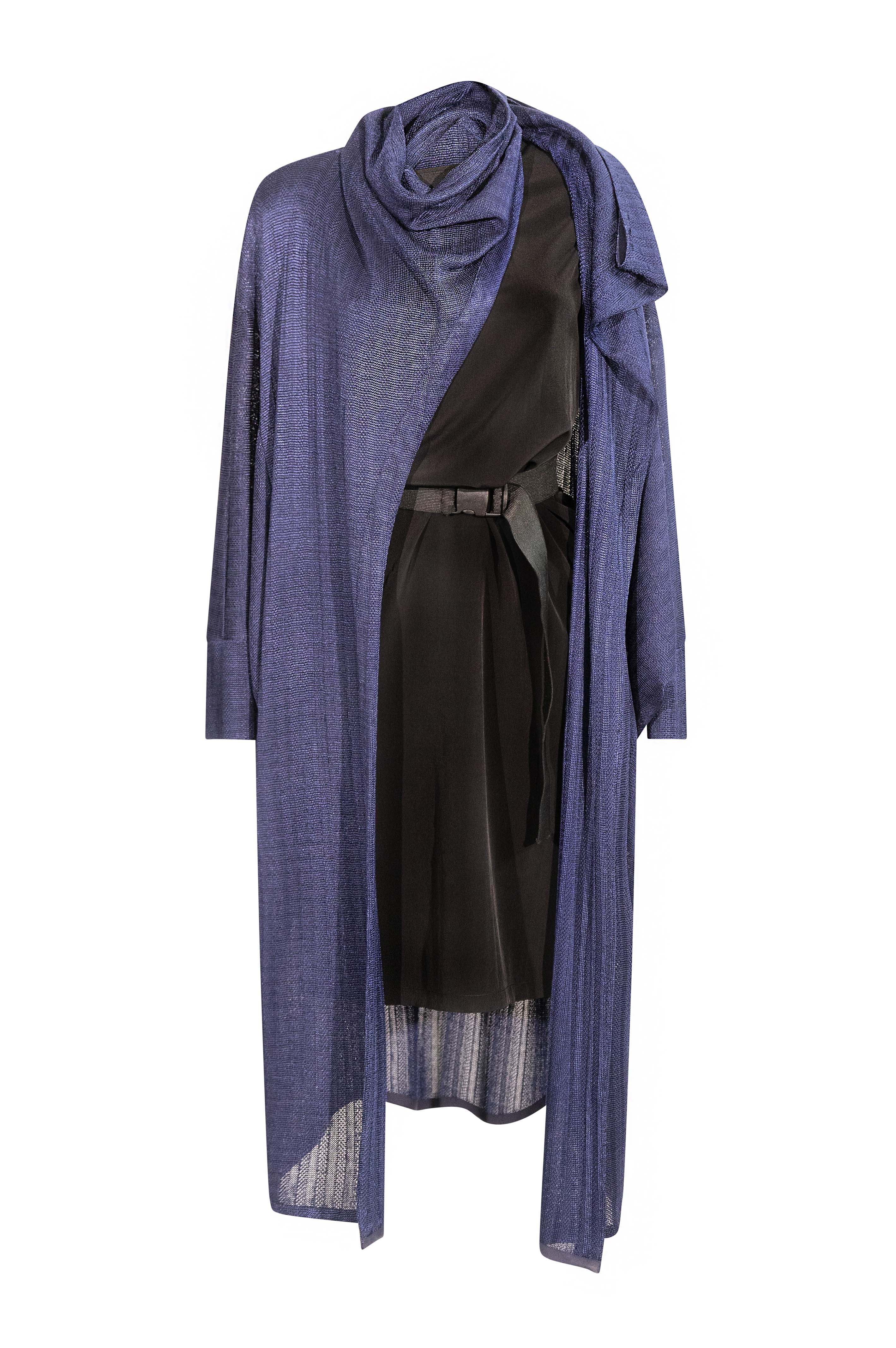 TR134 Long Wrap Collar Cardigan