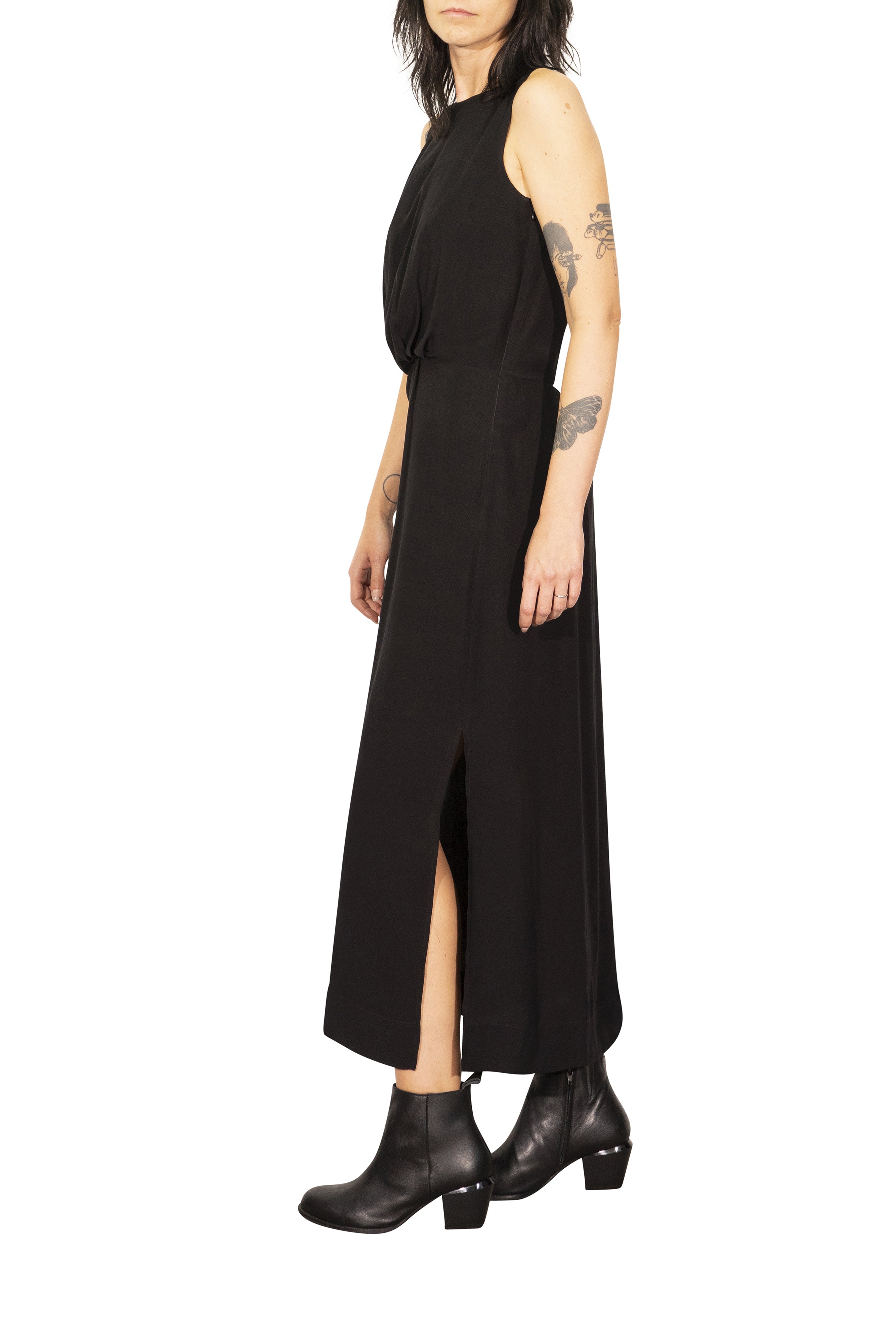 adddress langes Kleid offener Rücken