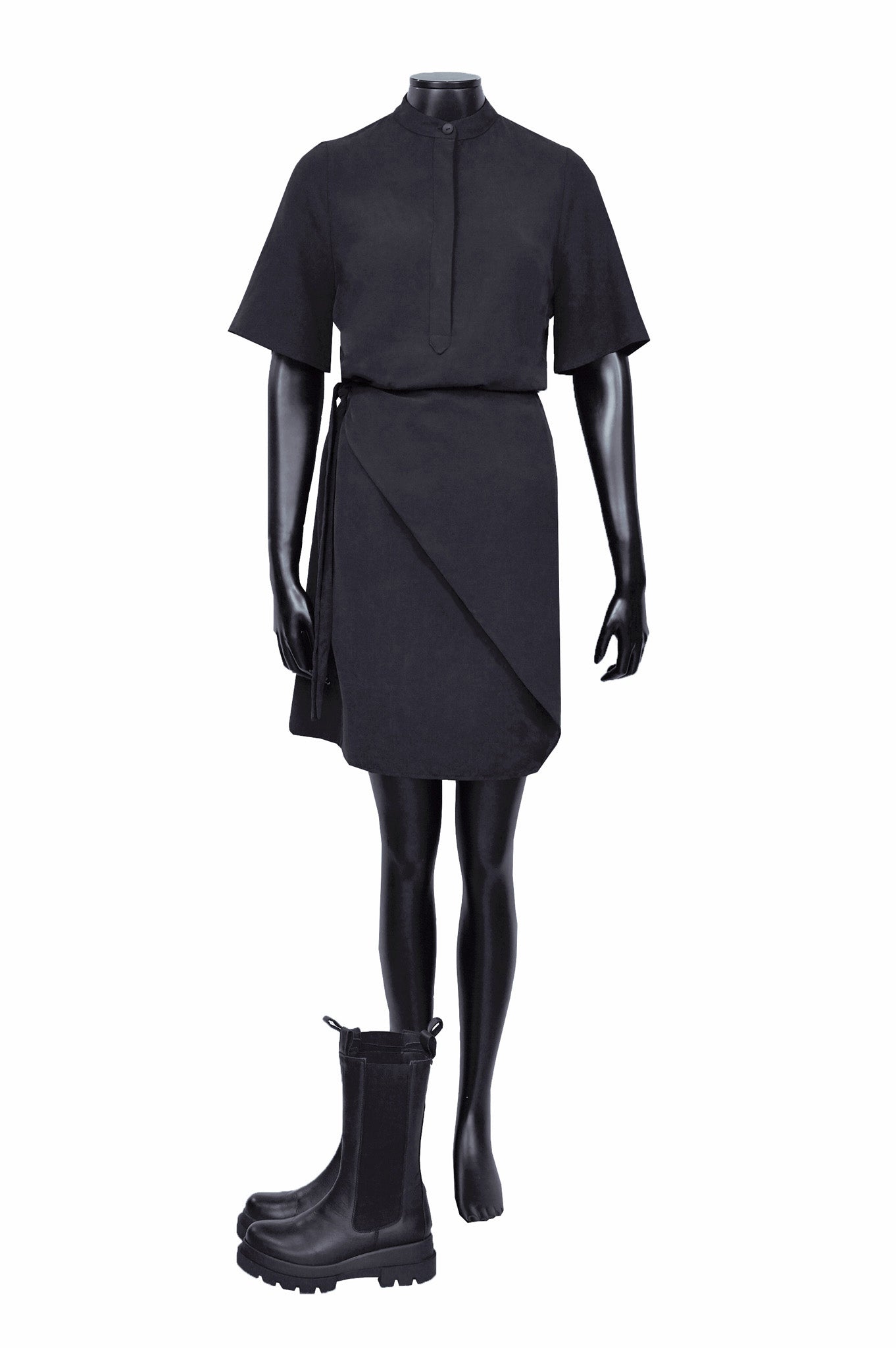 adddress R235 Wrap Dress Anthracite