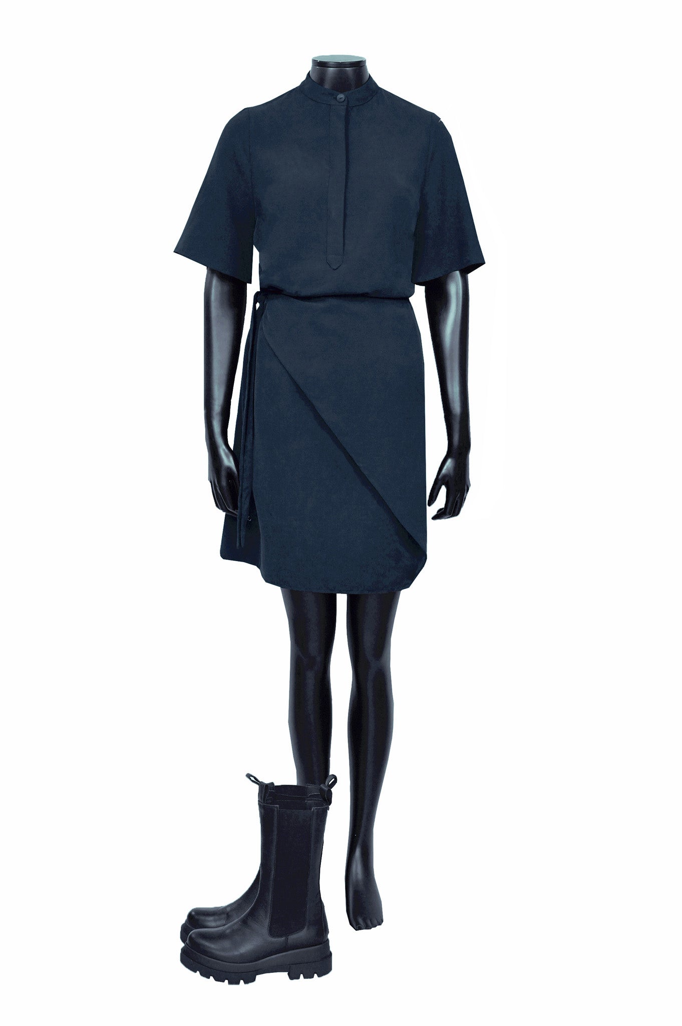 adddress R235 Wrap Dress Dark Midnight