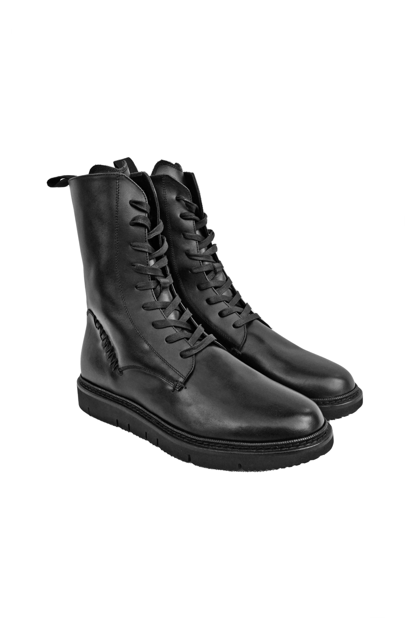 ST03 Lace Up Leather Boots